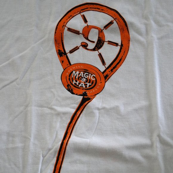 Anvil Magic Hat Brewing Co Number 9 White Cotton Short Sleeve T-Shirt - Picture 2 of 4